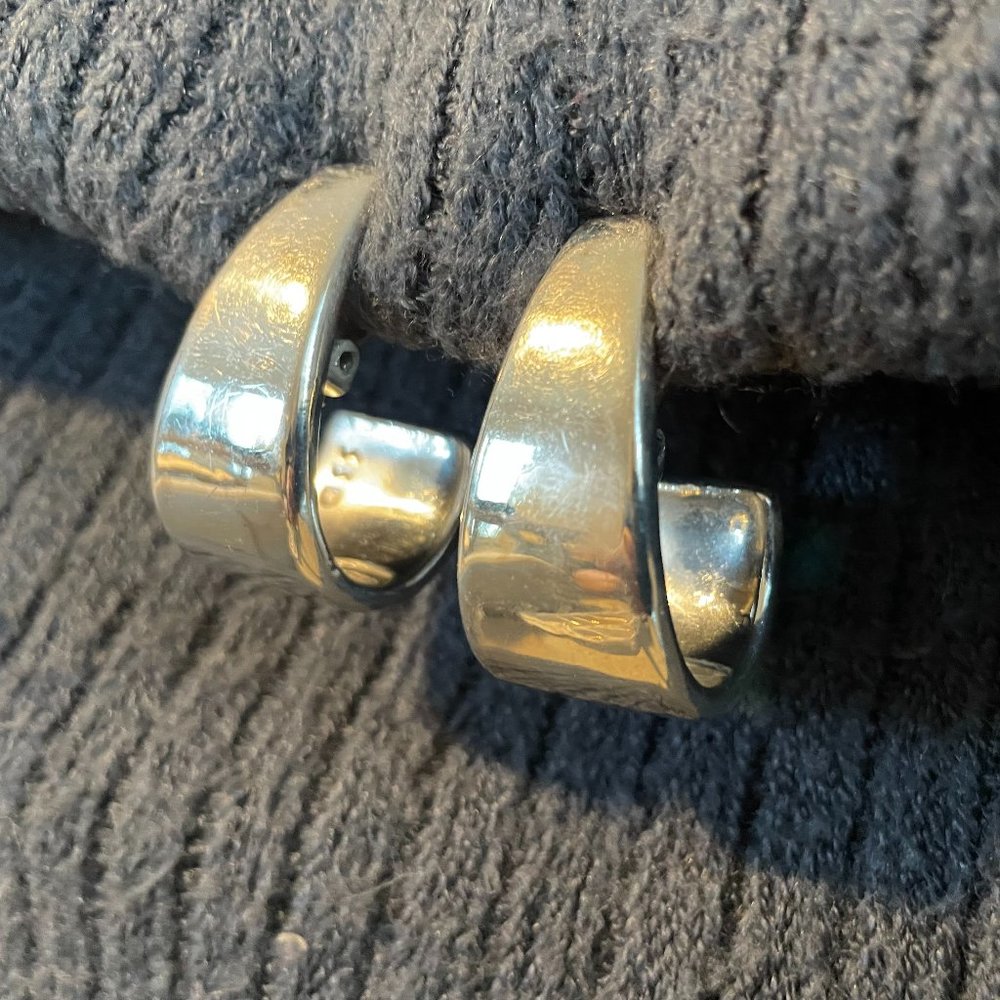 Simon Sebbag Sterling Silver Clip Earrings